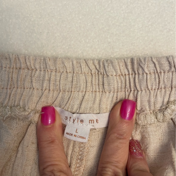 Style Me- linen crop pants NWOT - Picture 4 of 6